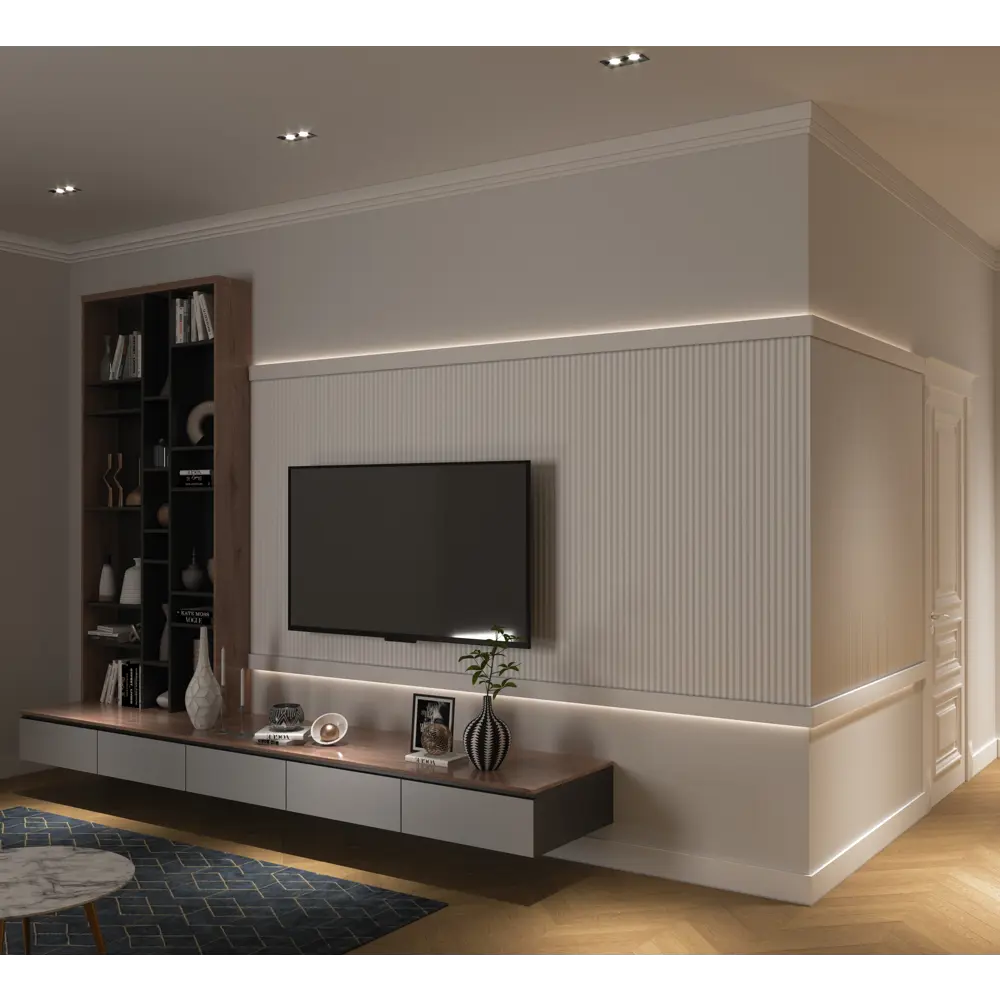 Молдинг настенный полистирол ударопрочный Decor-Dizayn DD902 белый 10x130x2000 мм 85377363 STLM-2072162  - Вид №4