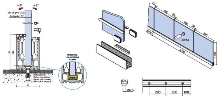 Metalglas Bonomi Регулируемая балюстрада sun-id-1429151 - Вид №1
