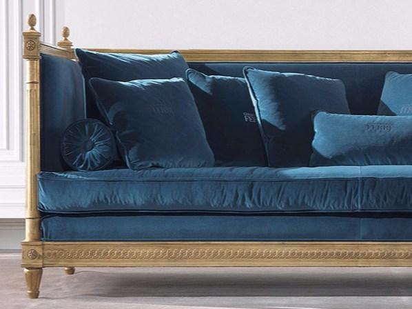 Gianfranco Ferré Home Мягкий 3-х местный диван из бархата sun-id-1458879 - Вид №1