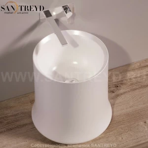 SH10BIANCO Накладная раковина на столешницу  круглая Simas Sharp