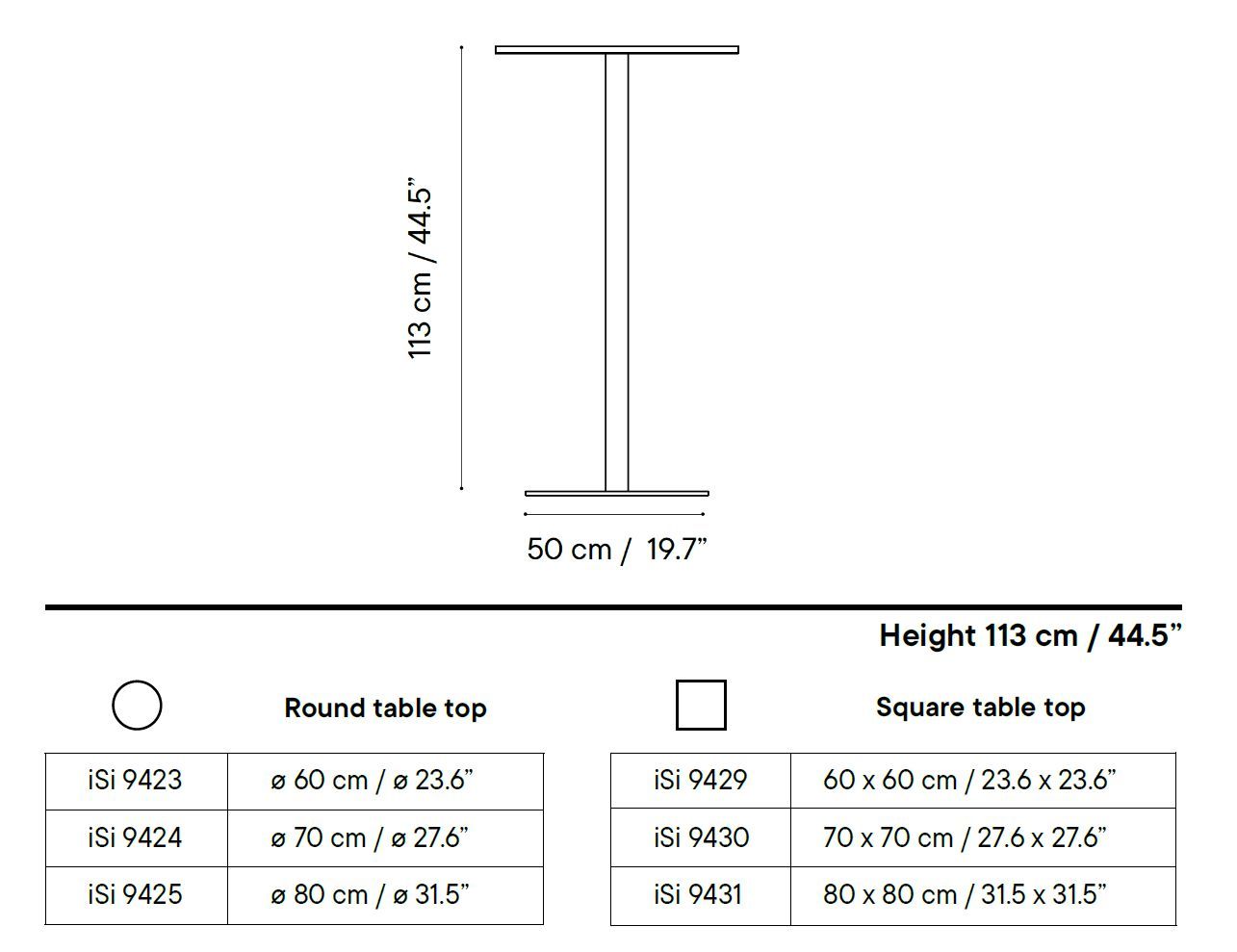 Высокий садовый стол из стали с порошковым покрытием iSimar Mistral ARCH-00083008 - Вид №2