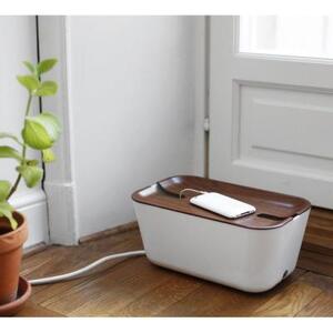 Органайзер для проводов Hideaway средний белый-коричневый