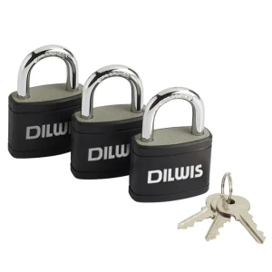 Замок навесной DILWIS 33.8x41 мм чугун 3 шт.