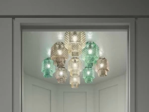 Sylcom Стеклянный потолочный светильник Casa blanca 0264/0265