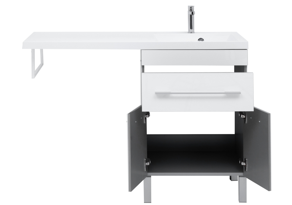 Тумба с раковиной Aquanet Верона 120 R белый (напольная, 1 ящик, 2 дверцы) 0018250700239568 - Вид №7