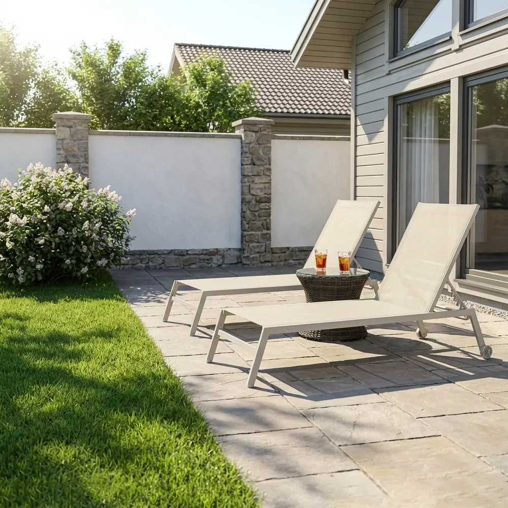 Шезлонг BEGINIA Lazo 200x68x31 см алюминий коричневый STLM-2128030 - Вид №21