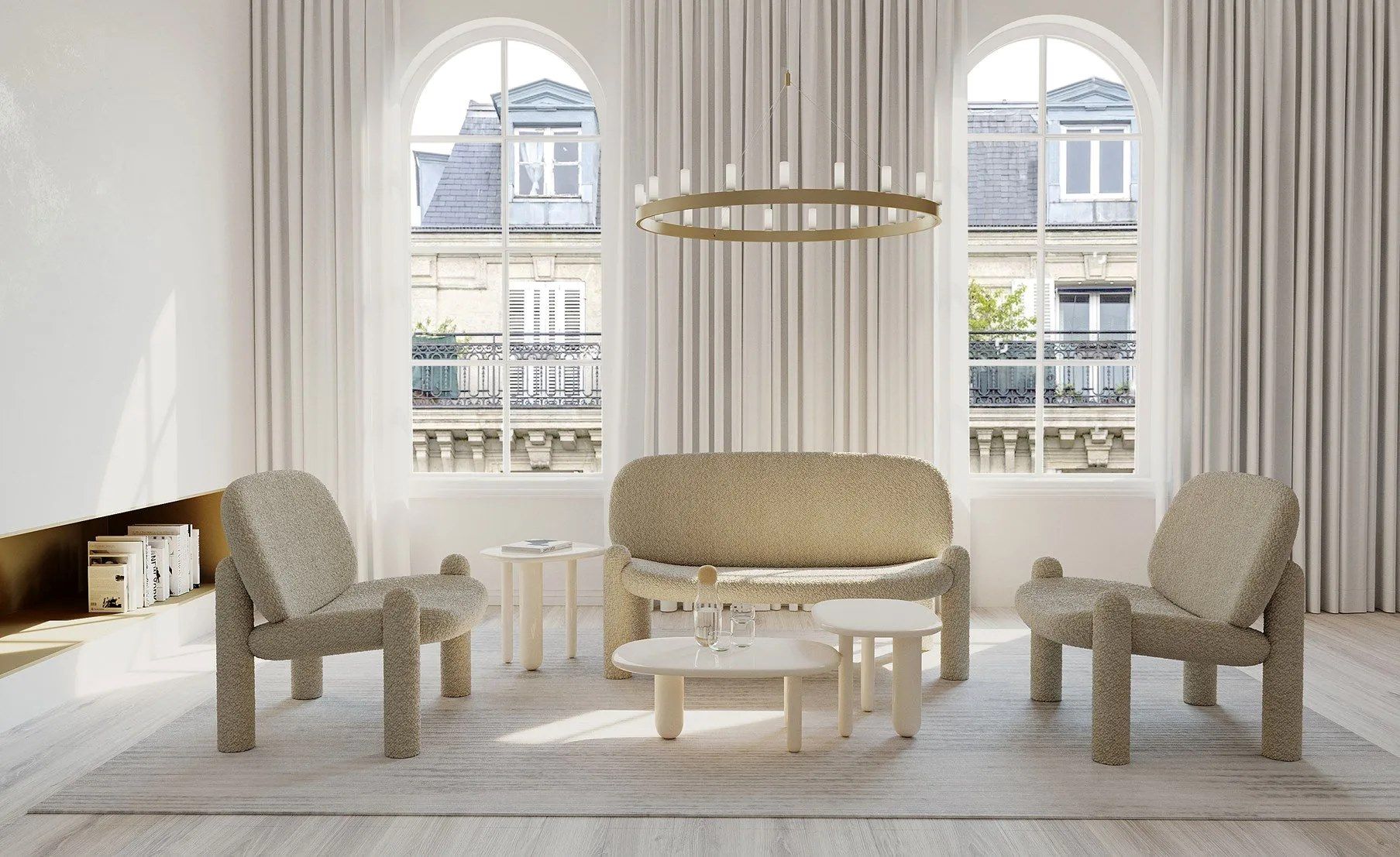 Журнальный столик с столешницей из МДФ и ножками из массива дерева Driade ARCH-00113188 - Вид №12