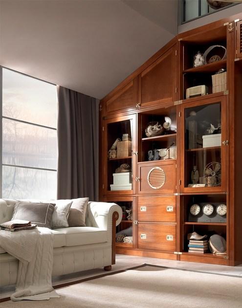 Caroti Модульная стенка для хранения из массива дерева  Atmosfera wall  - Вид №1