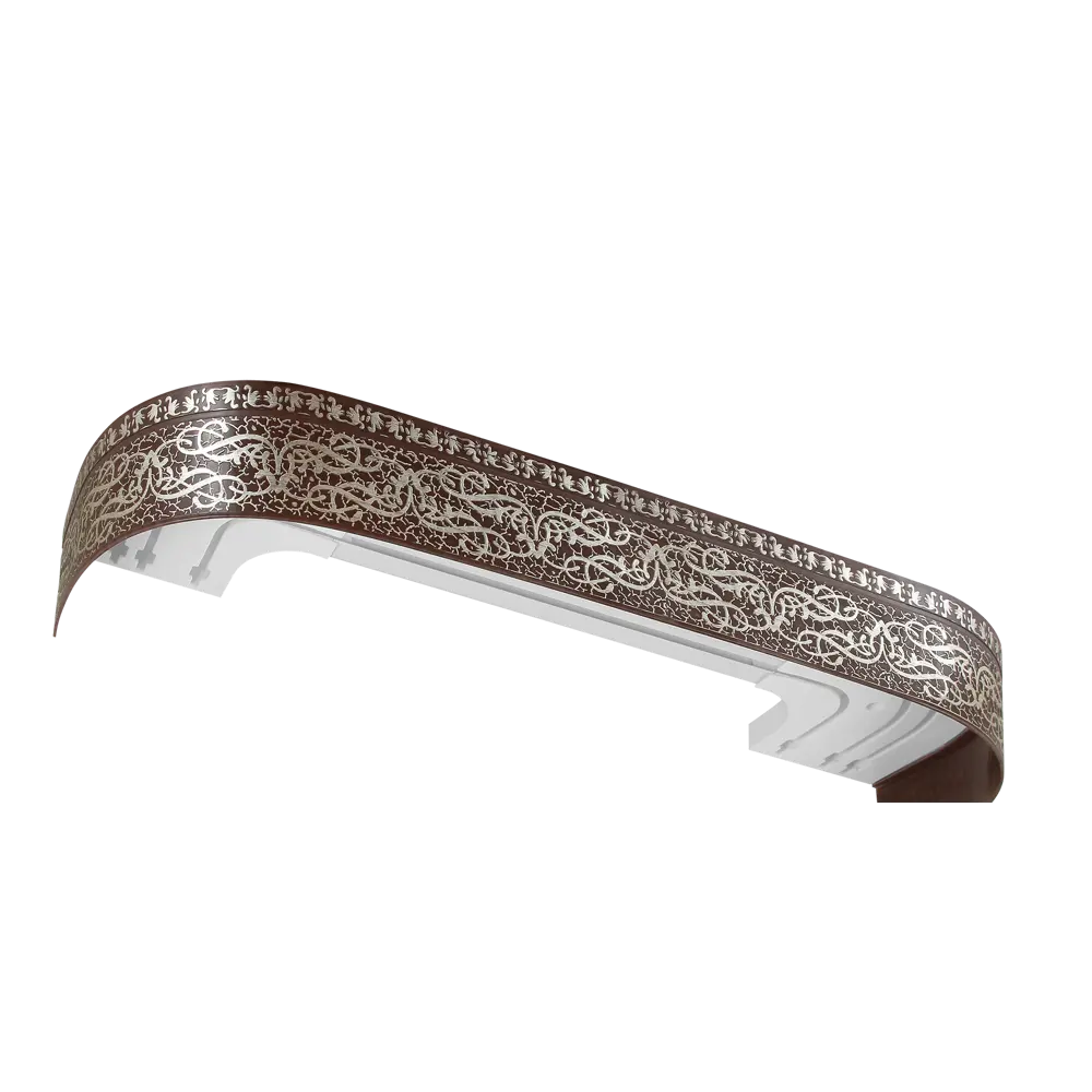 Карниз трехрядный «Прима», 200 см, пластик, цвет тёмный дуб DOMLEGRAND STLM-2192307 - Вид №3