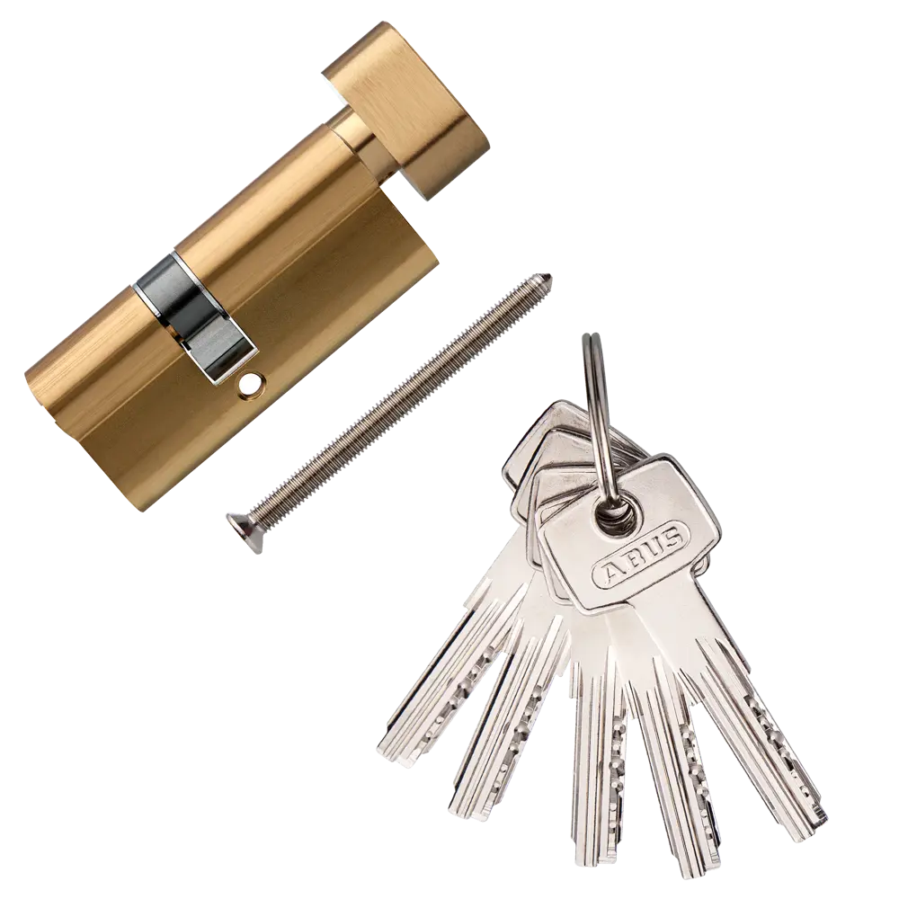 Цилиндр Abus 30х40 мм, ключ/вертушка, цвет золото 82389980 STLM-2104564 D6 - Вид №1