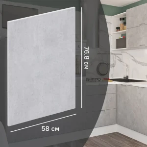 Фальшпанель для кухонного шкафа Берлин 58x76.8 см Delinia ID МДФ цвет серый 82011387 STLM-2179440