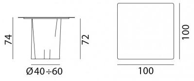 Gervasoni Квадратный обеденный стол Brick sun-id-1499442 - Вид №4