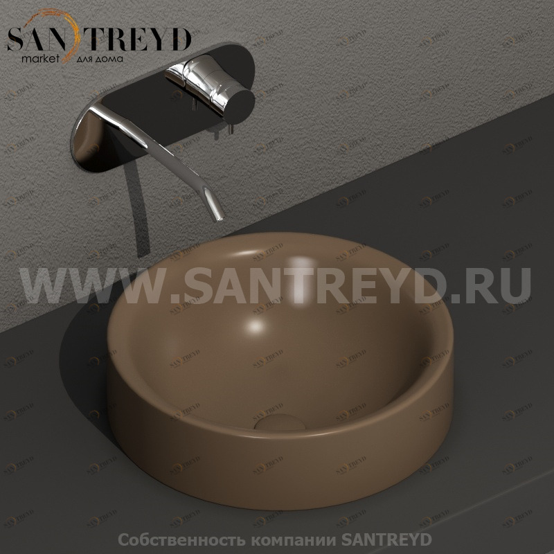 355888 Накладная раковина на столешницу  круглая Kerasan Nolita