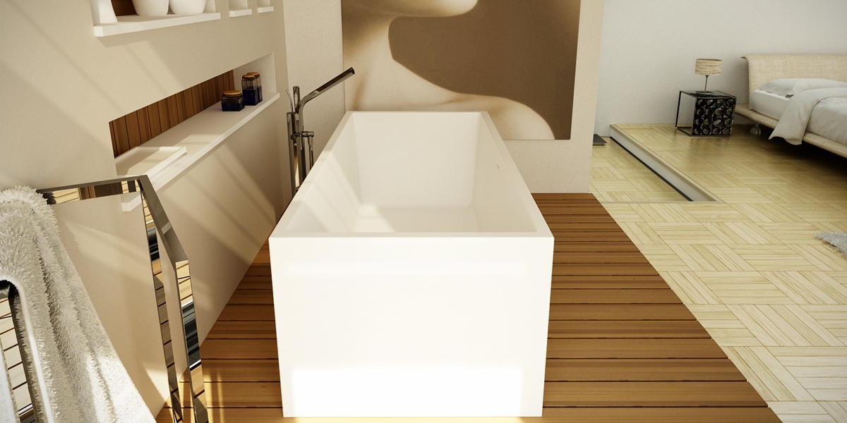 Dimasi Ванна прямоугольная отдельностоящая Platinum Tub белая PLT0208B - Вид №1