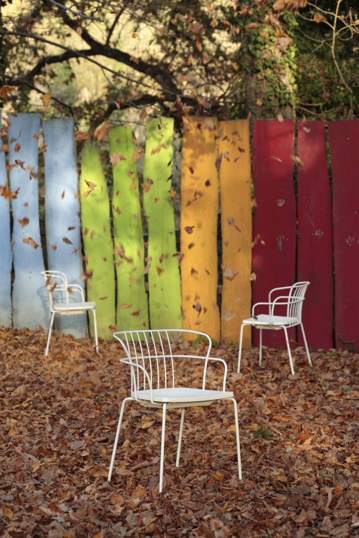 Flint 535-A Кресло со стальным каркасом и спинкой на 4 ножках, сиденье из полиамида, дерева ироко или кожи. Et al. Flint - Вид №10