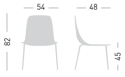 Стул инженерного пластика с металлическим каркасом GABER Альгамбра ARCH-00029501 - Вид №4