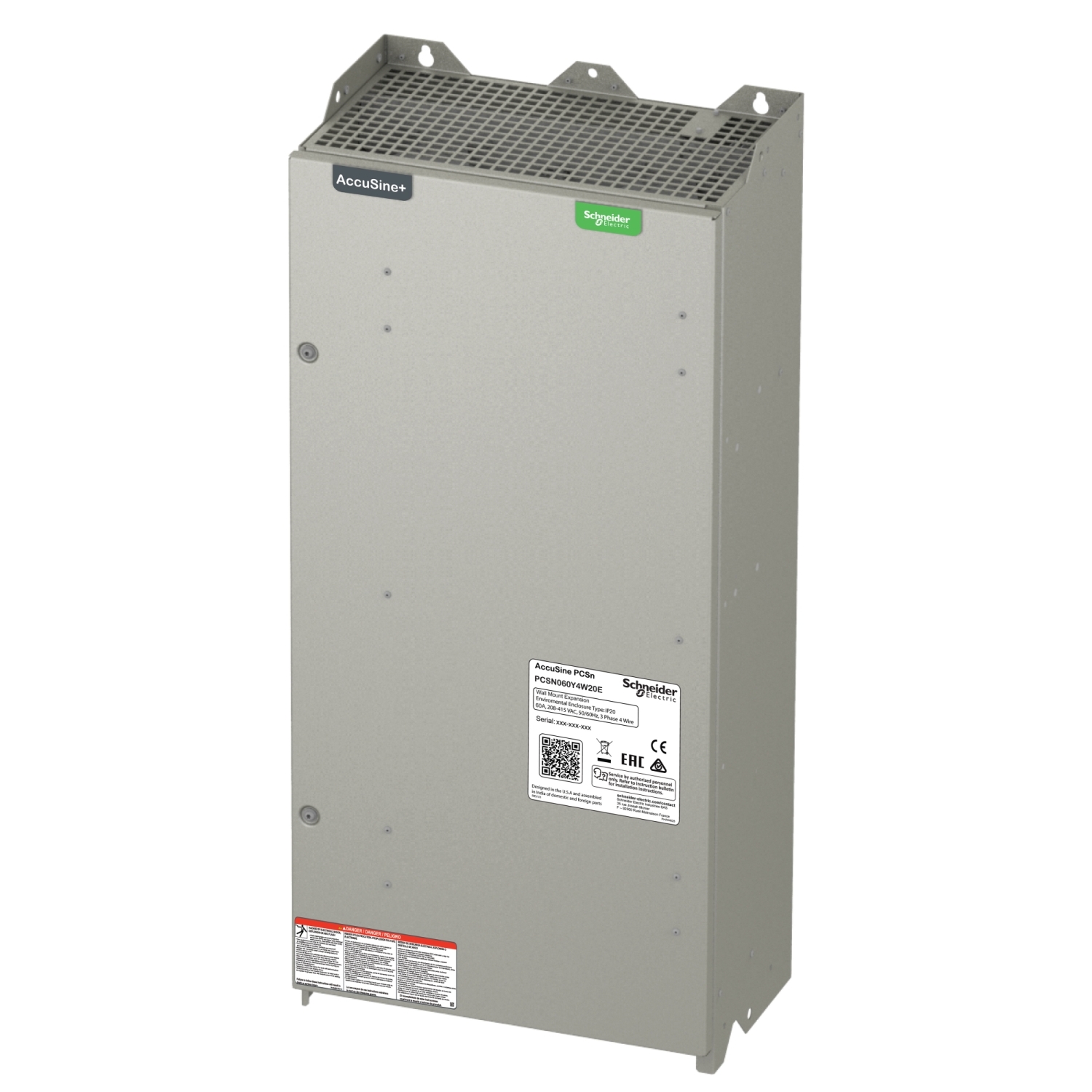 PCSN060Y4W20E Активный фильтр PCSn 60A 208-415Vac IP20 модуль Schneider Electric AccuSine 