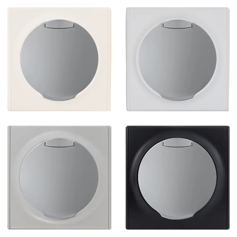 Розетка встраиваемая Onekey Florence с заземлением с крышкой цвет серый ONEKEYELECTRO STLM-2194063 - Вид №1