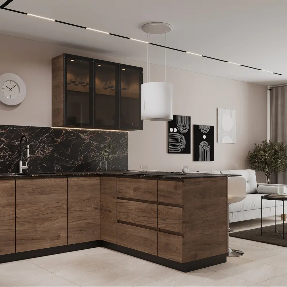 Фасад для кухни Токио 39.7×12.5 см DELINIA ID в стиле темного дерева 86423427 STLM-0882608 - Вид №9