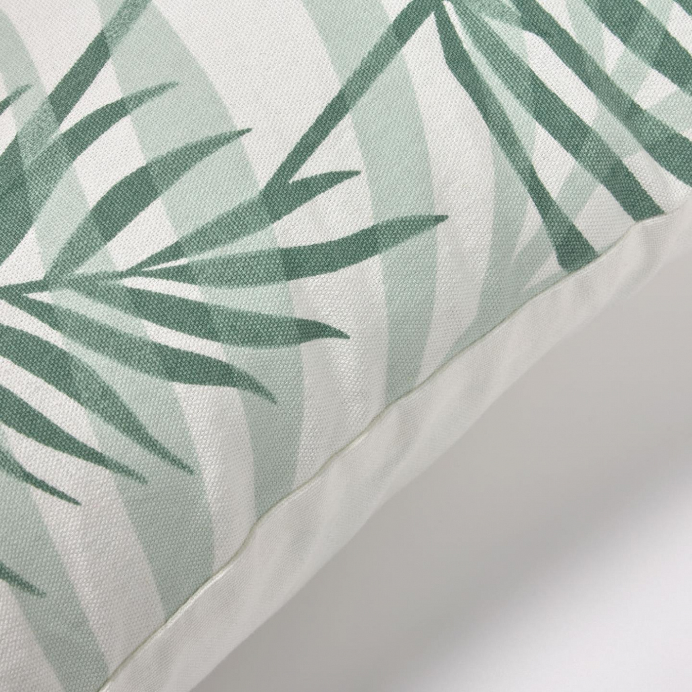 101223 Чехол для подушки 100% хлопок с зелеными листьями 45 x 45 cm La Forma Amorela  - Вид №1