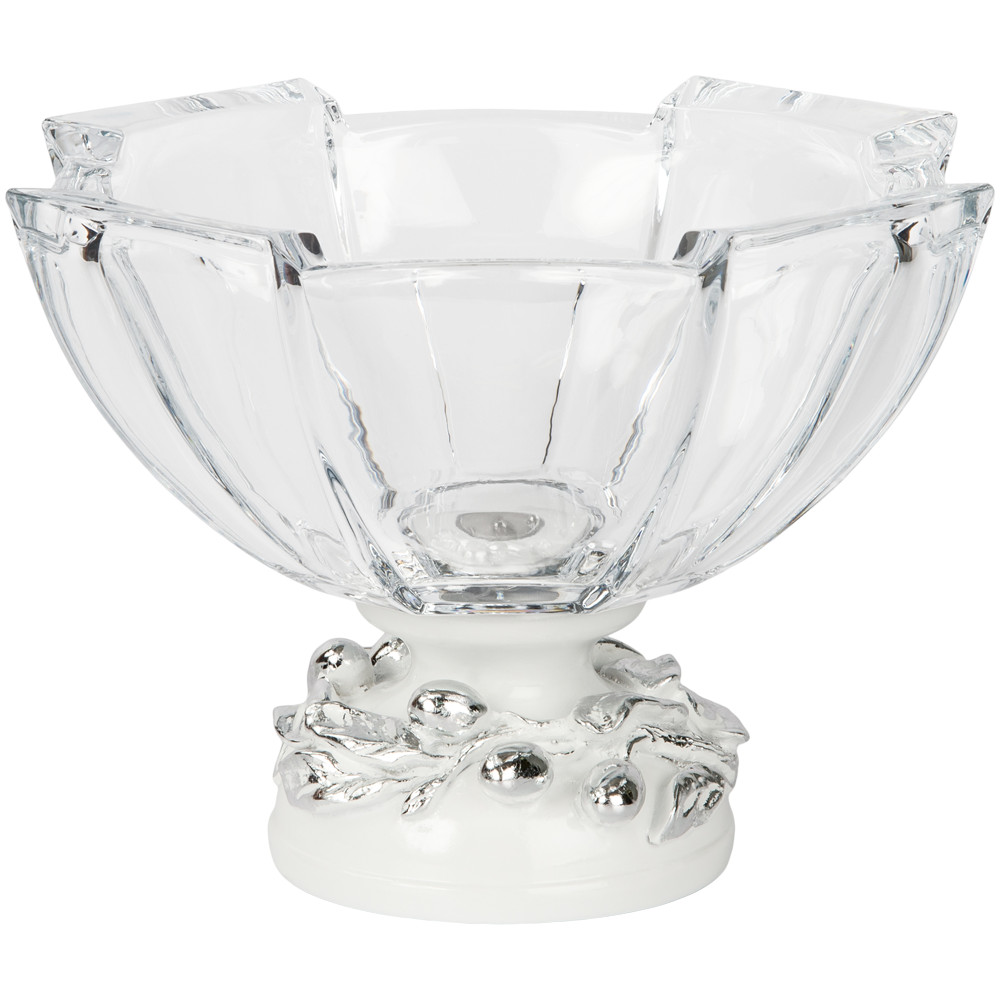 52106 Фруктовница-конфетница Oliva Branch Silver BOGACHO 4627196591394