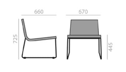 Штабелируемое кресло для салазок Andreu World Lineal Comfort ARCH-00066111 - Вид №3