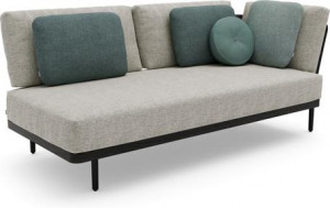 MNST269 Левое угловое двойное сиденье лава teak nero Manutti Flex