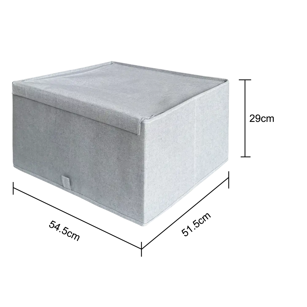 Konsensa — складная коробка для хранения с крышкой, серый 89397827 STLM-1572323