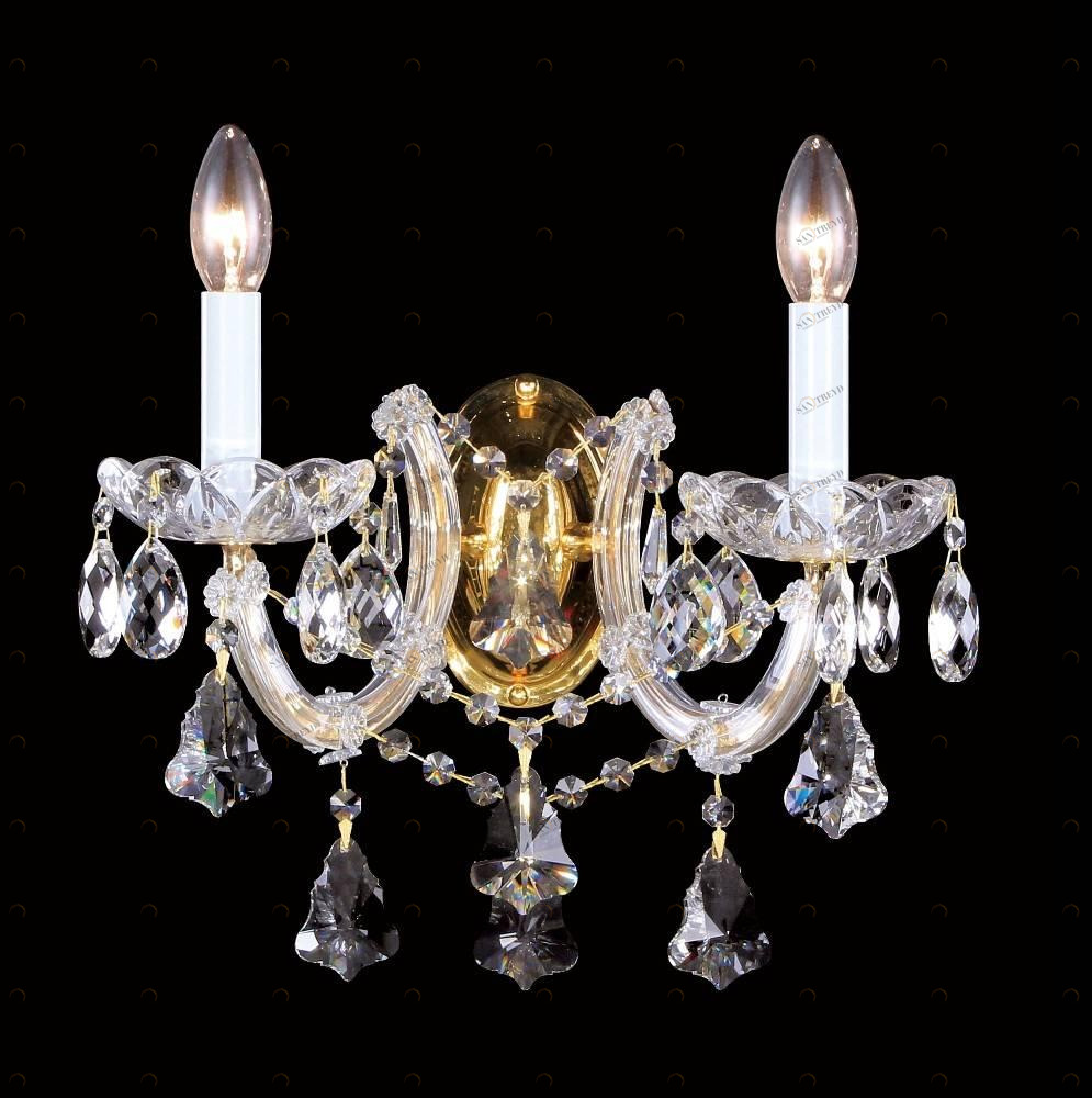 Бра Crystal Lux Diva AP2 CRYSTAL LUX СВЕЧА 077376 Прозрачный;серебро 