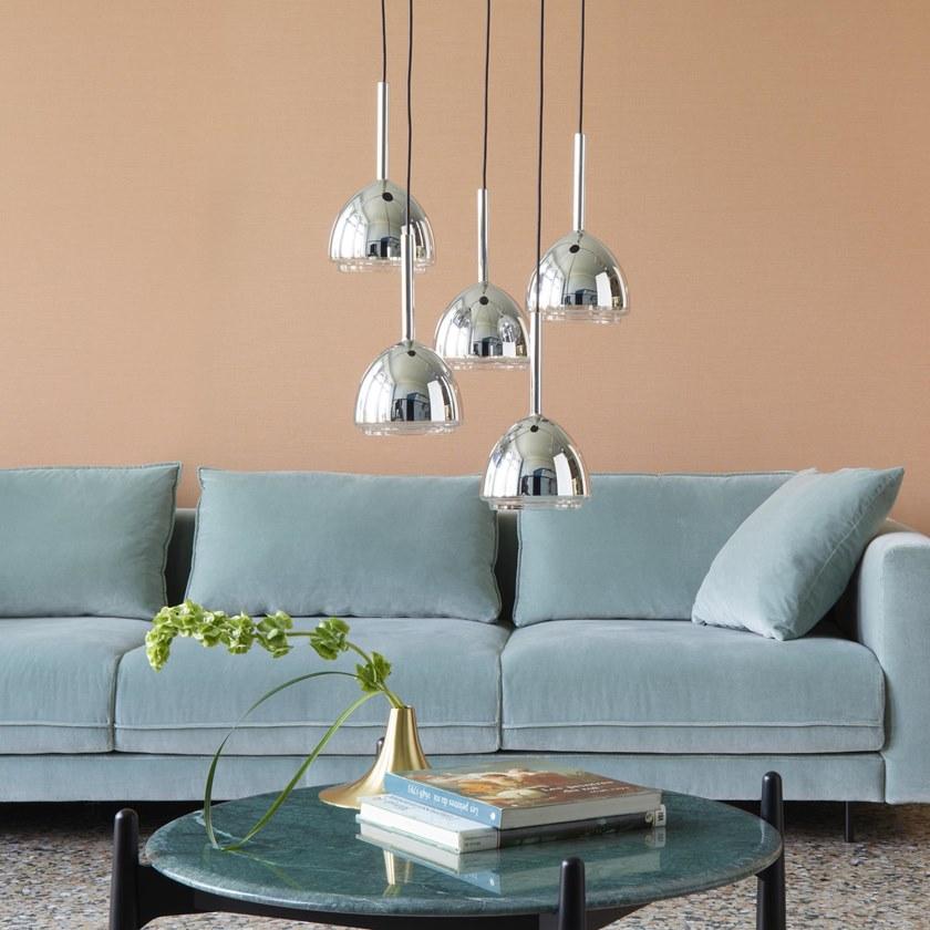 Ligne Roset Светодиодная подвесная лампа из боросиликатного стекла Chrome bell 10073003 - Вид №1