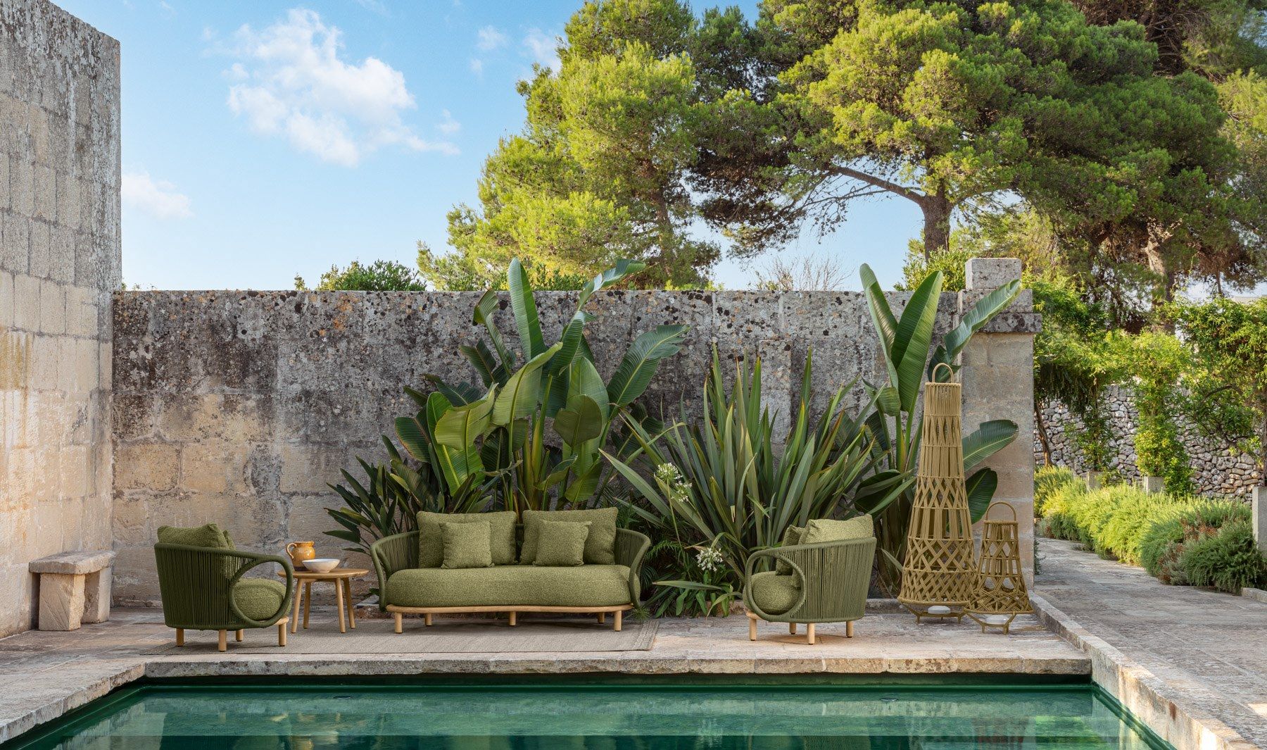 3-местный тканевый съемный садовый диван Talenti Karen ARCH-00105745 - Вид №4