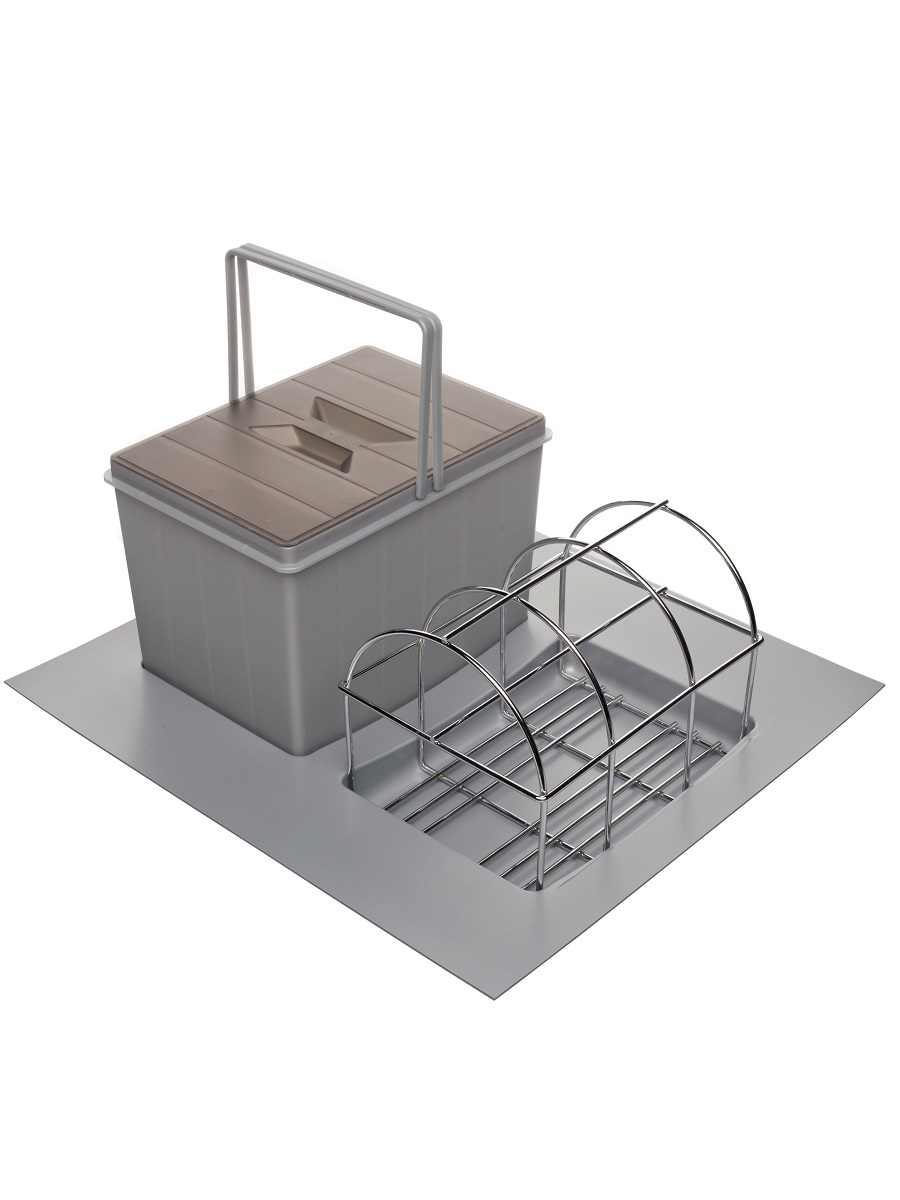 Система сортировки мусора Omega Duet 450/12 Metallic Grey NAVAKO 10188 - Вид №1