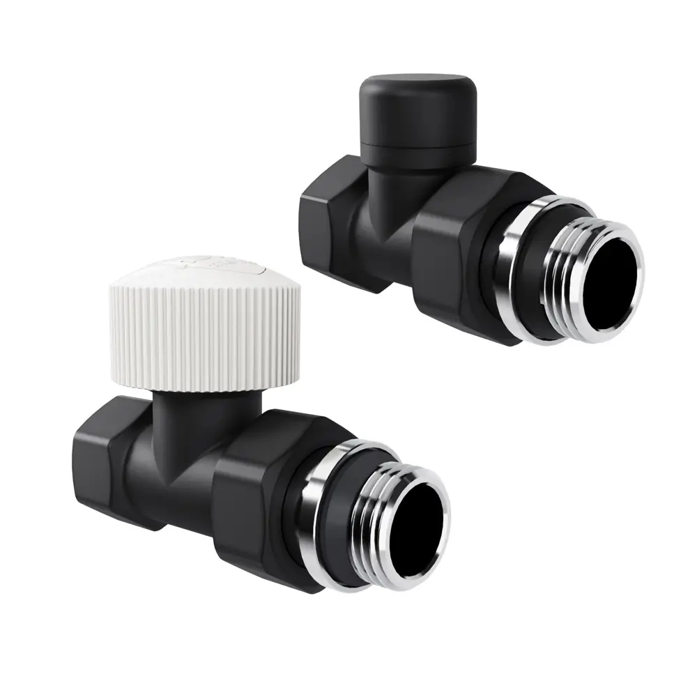 Термостатический комплект для радиатора прямой Royal Thermo Design 1/2" латунь цвет черный STLM-2039278