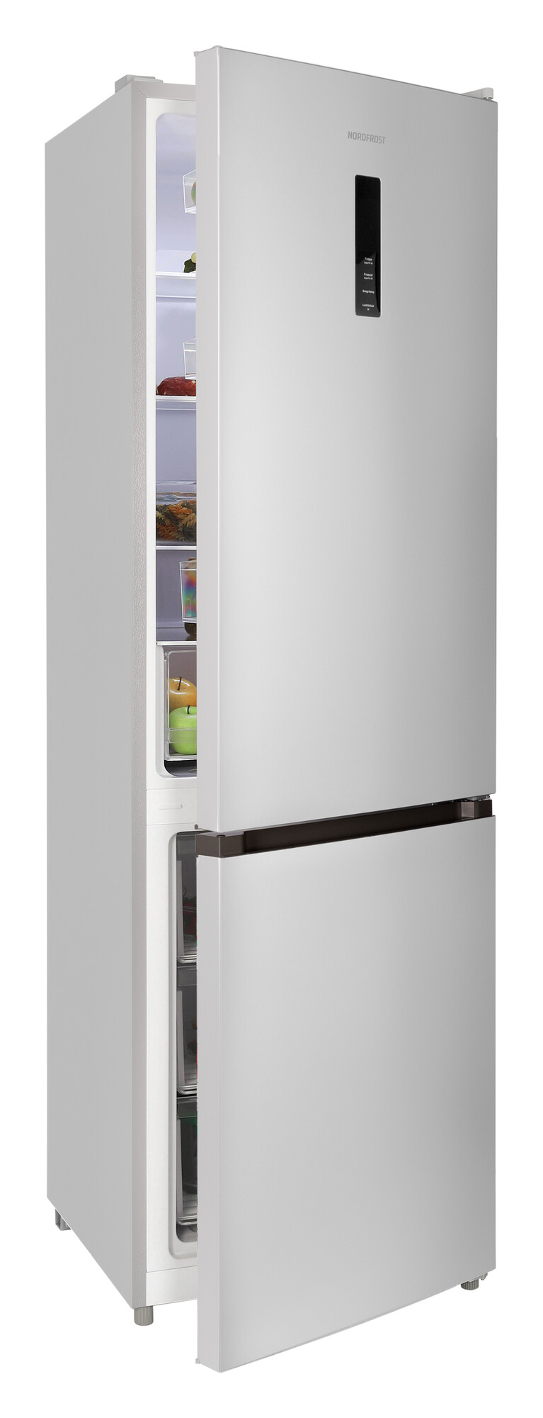9944656 Холодильник с морозильником   Nordfrost RFC 390D NFS серебристый STDN-0147746 - Вид №3