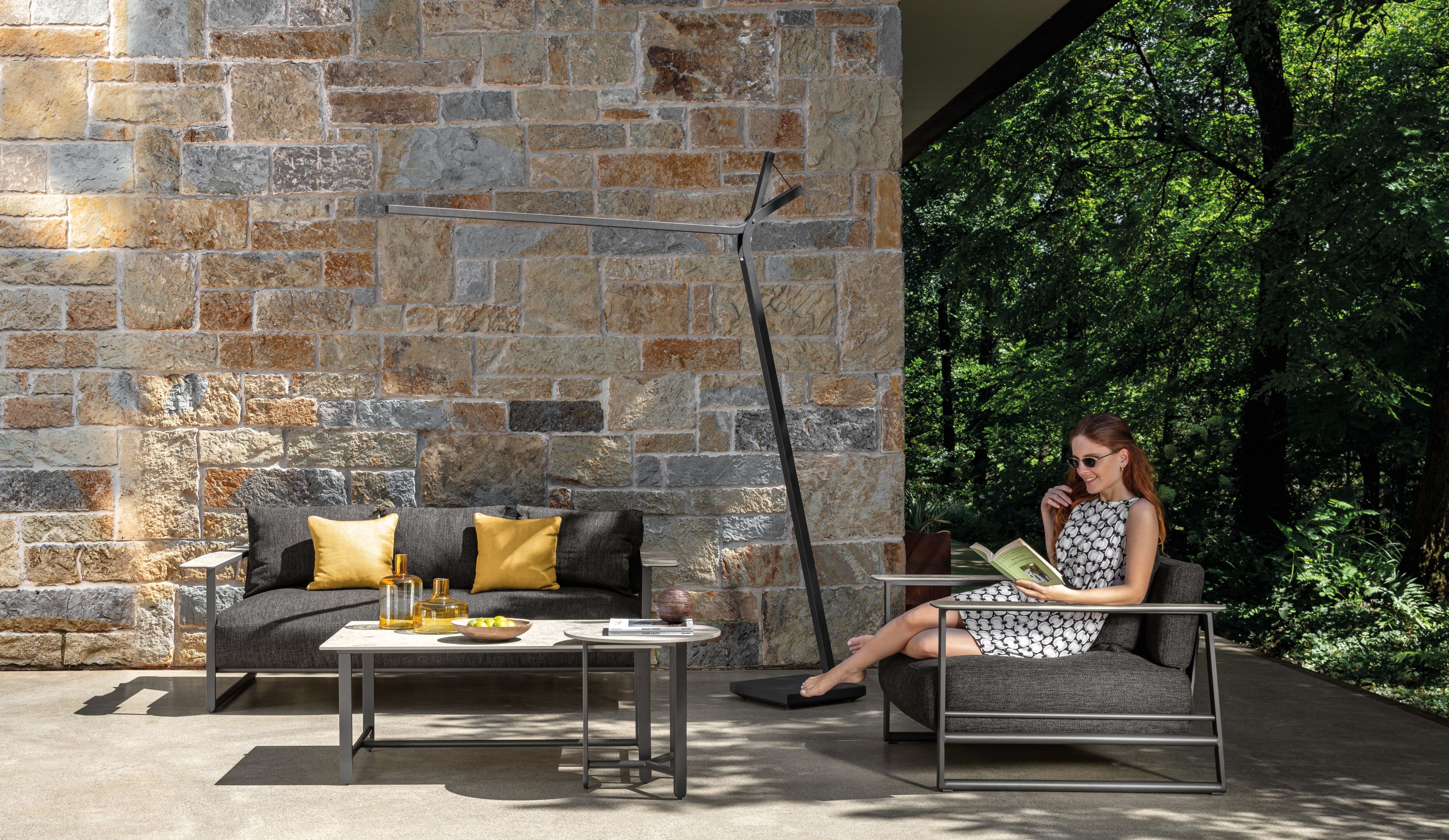 Прямоугольный садовый столик из керамогранита Talenti Riviera ARCH-00098010 - Вид №1