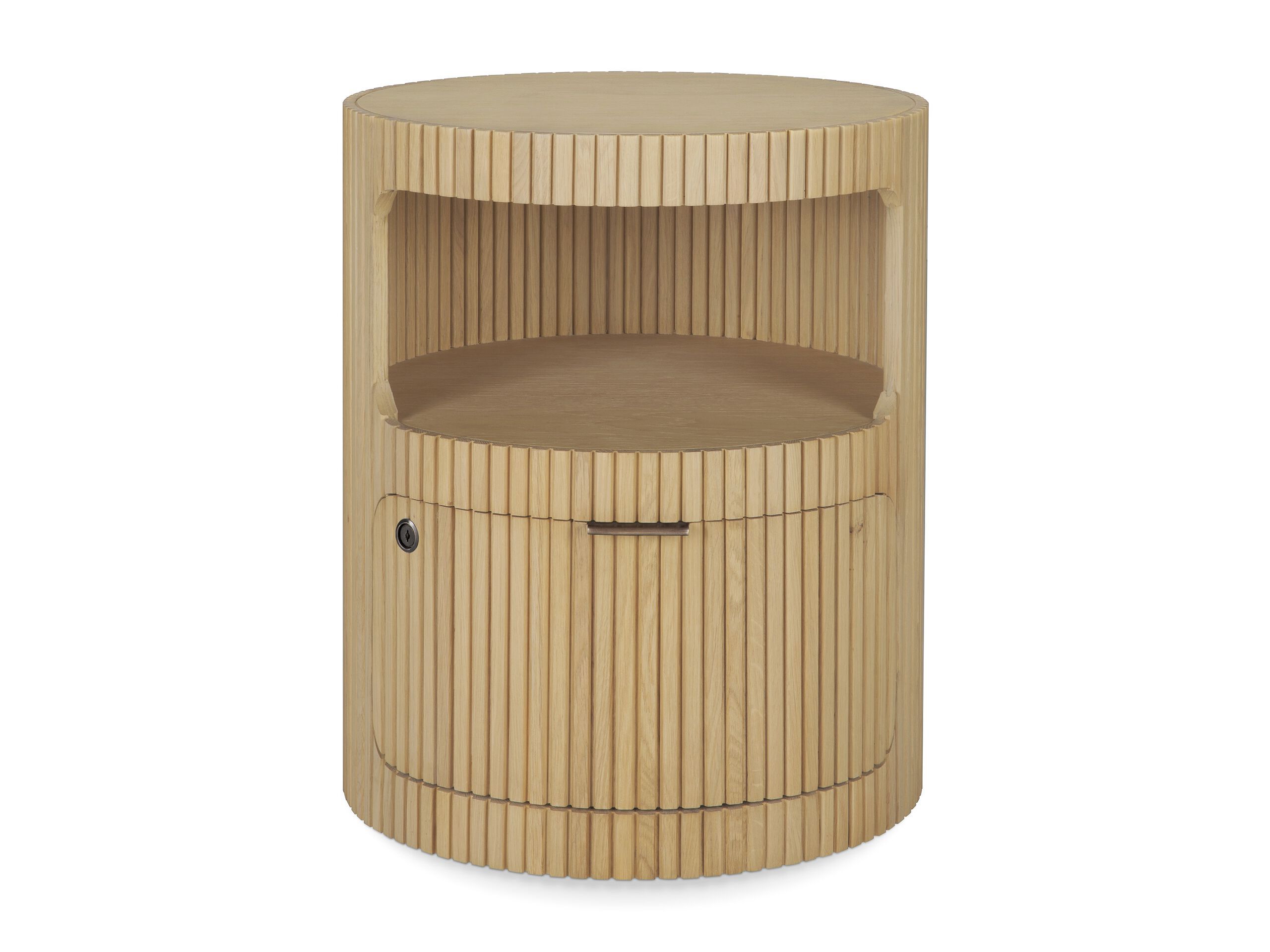 Круглая дубовая тумбочка с ящиками Ethnicraft Boomerang ARCH-00064542