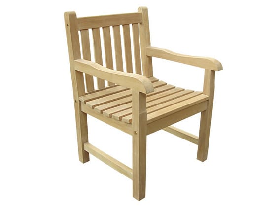 Стул для сада из тикового дерева с подлокотниками Il Giardino di Legno классическая ARCH-00107709