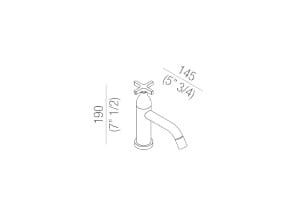 Латунный однорычажный смеситель для биде Agape память ARCH-00054041 - Вид №2