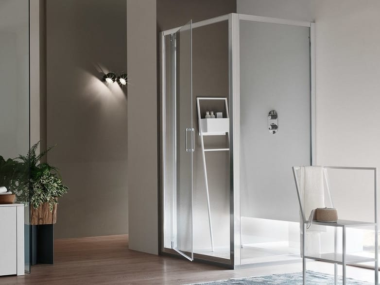 Стеклянная угловая душевая кабина с поворотной дверью ARCOM A6 ARCH-00023571