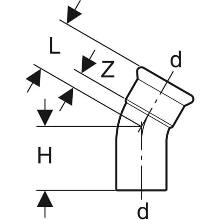 36111 Отвод Geberit Mapress из нержавеющей стали, с гладким концевиком Geberit  - Вид №12