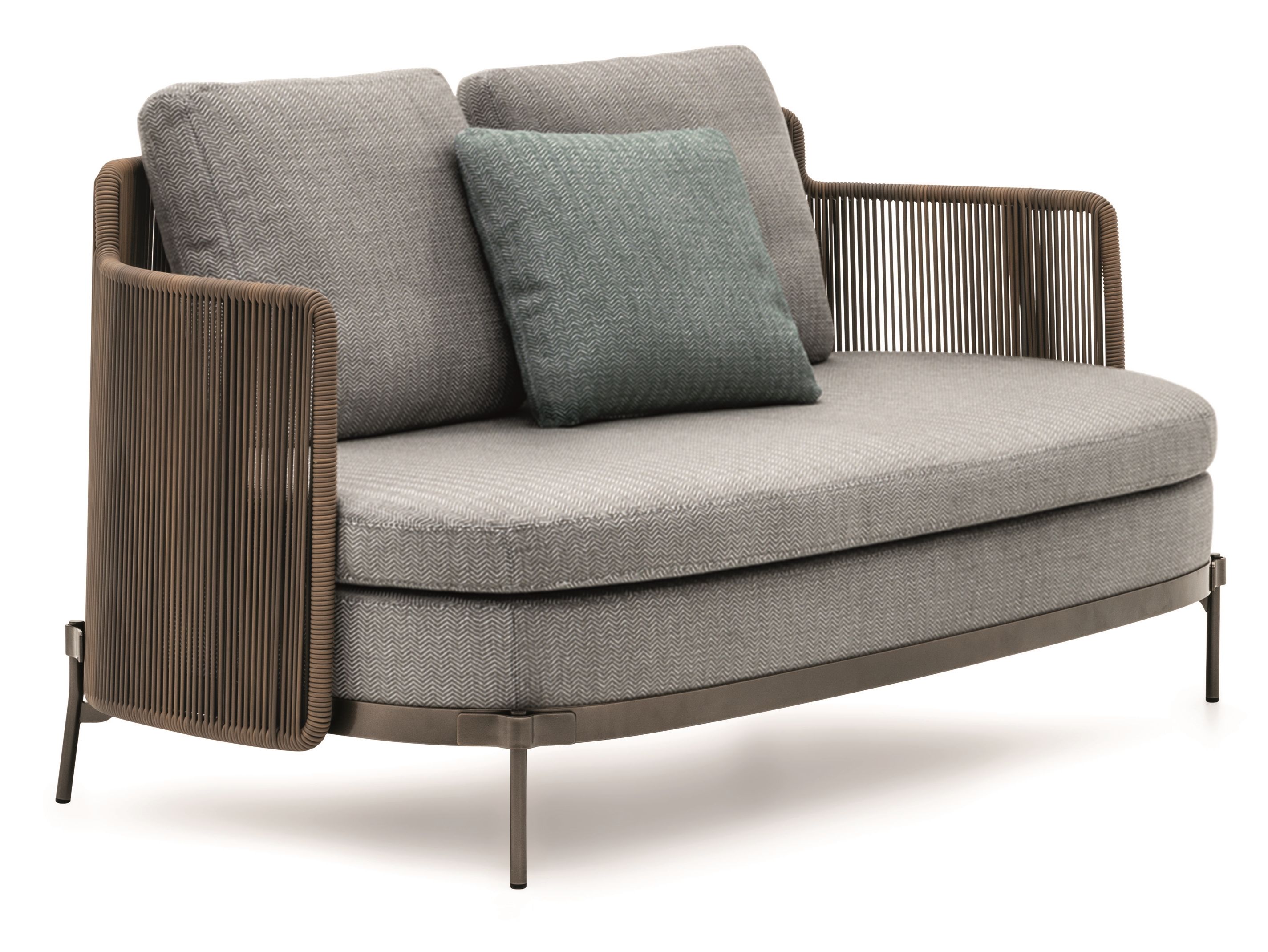 Ткань 2 местный открытый диван Minotti Tape Cord Outdoor ARCH-00044676