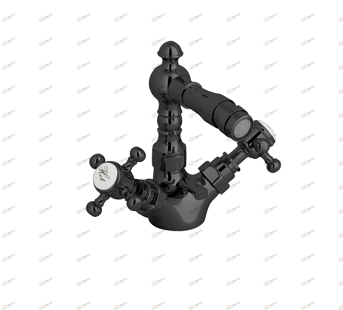 Gentry Home Центр смесителя для раковины до центра два отверстия под смеситель мм Antique Темный никель GH101089