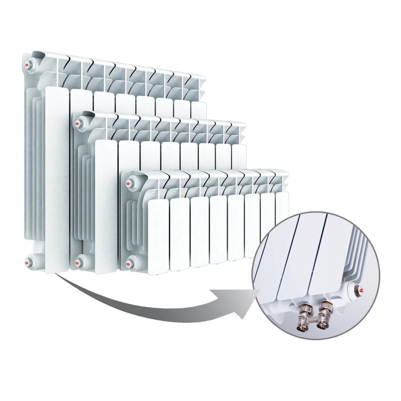 Радиатор биметаллический Rifar Base 500/100 6 секций RB50006 - Вид №5