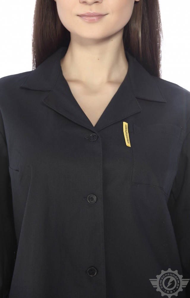 61674 Халат женский темный  Одежда для обслуживающего персонала  размер 44-46/170-176 Спецодежда  - Вид №7