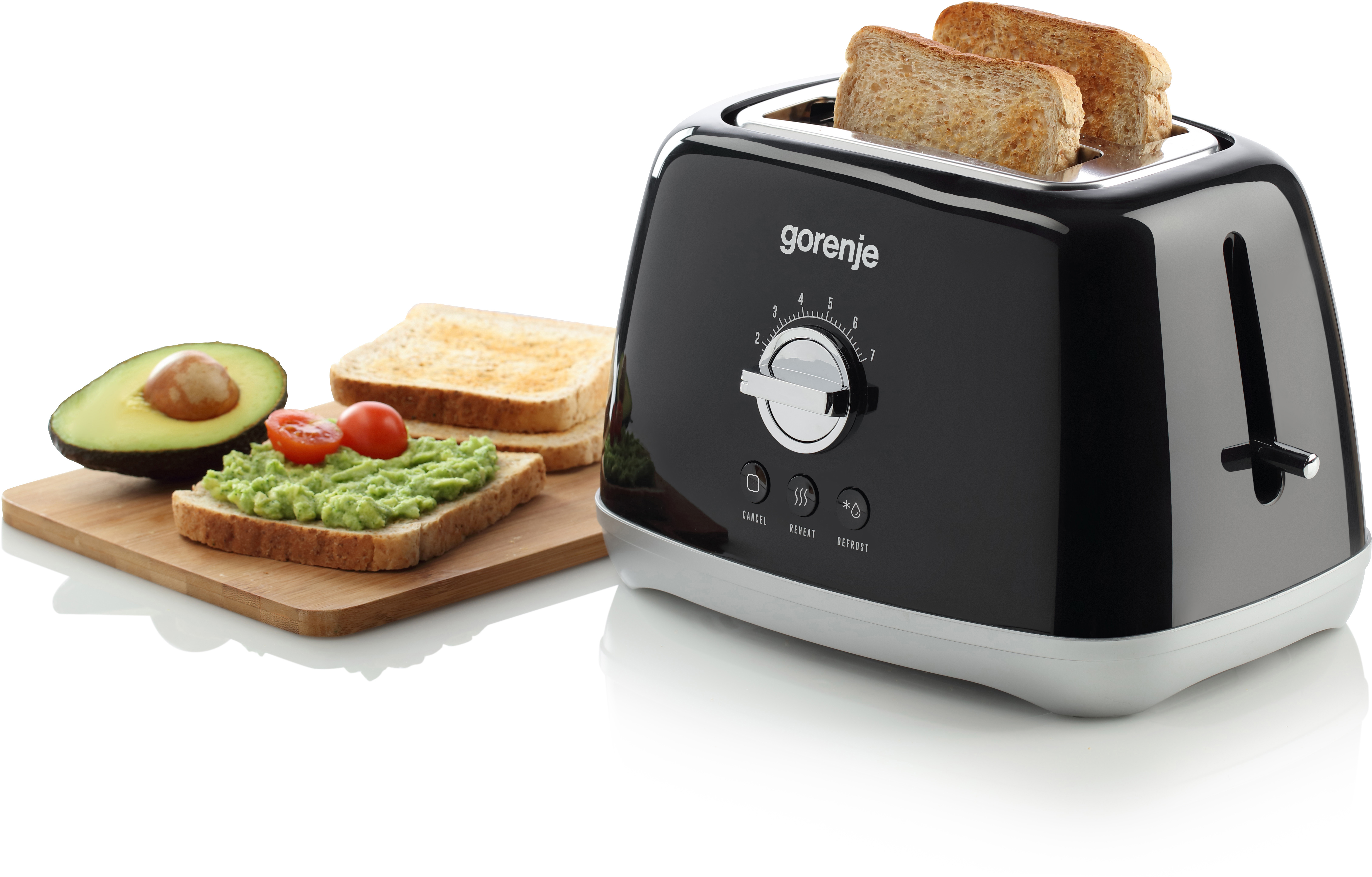 T900RLBK Тостер / 1000 вт, 2 секции, 7 режимов, черный Gorenje Santreyd  - Вид №2