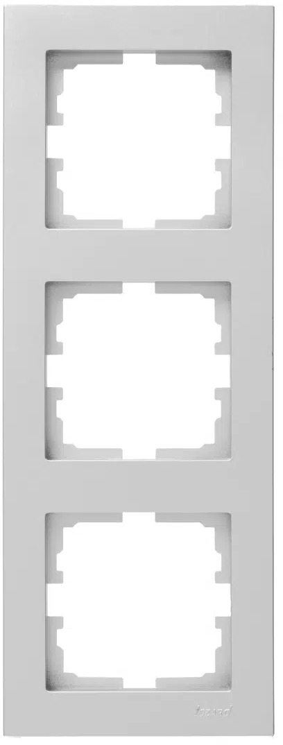 VESNA Рамка 3-ая горизонтальная без вст серебро