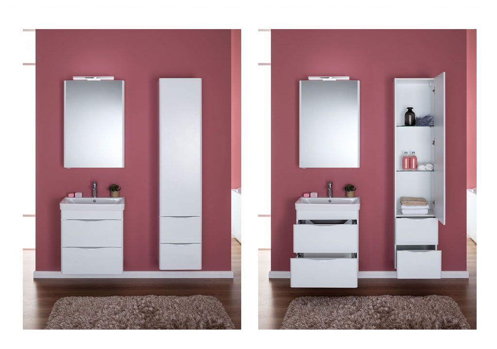 Тумба с раковиной Aquanet Орлеан 60 белый 0018308100182311 - Вид №5