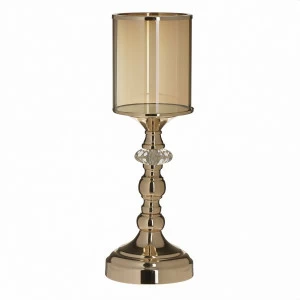 Подсвечник металлический на 1 свечу H 34 см светло-золотой To4rooms TO4ROOMS  00-3839722 Золото