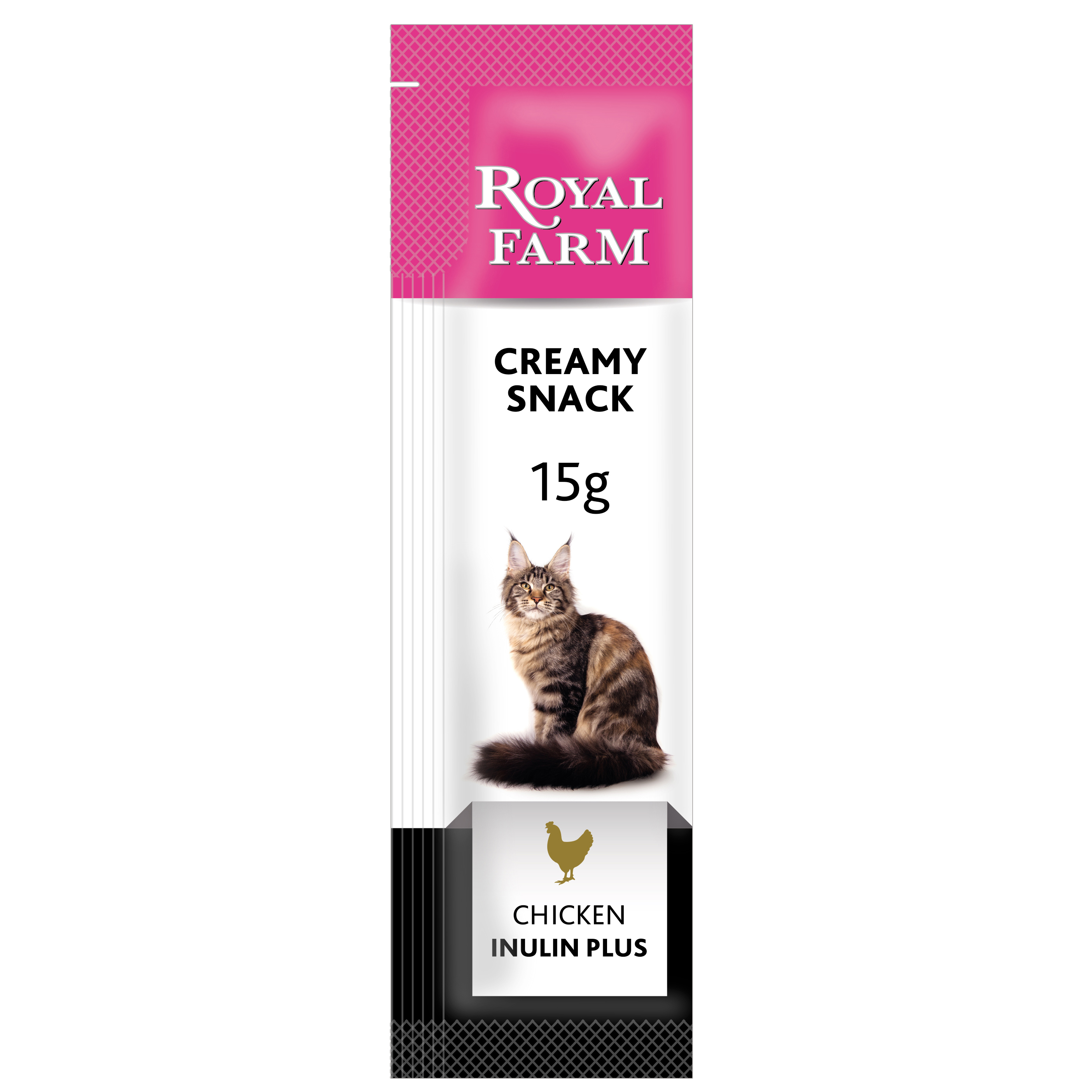 ПР0045325 Лакомство для кошек Creamy Snack с курицей стики 7х15г ROYAL FARM  - Вид №1