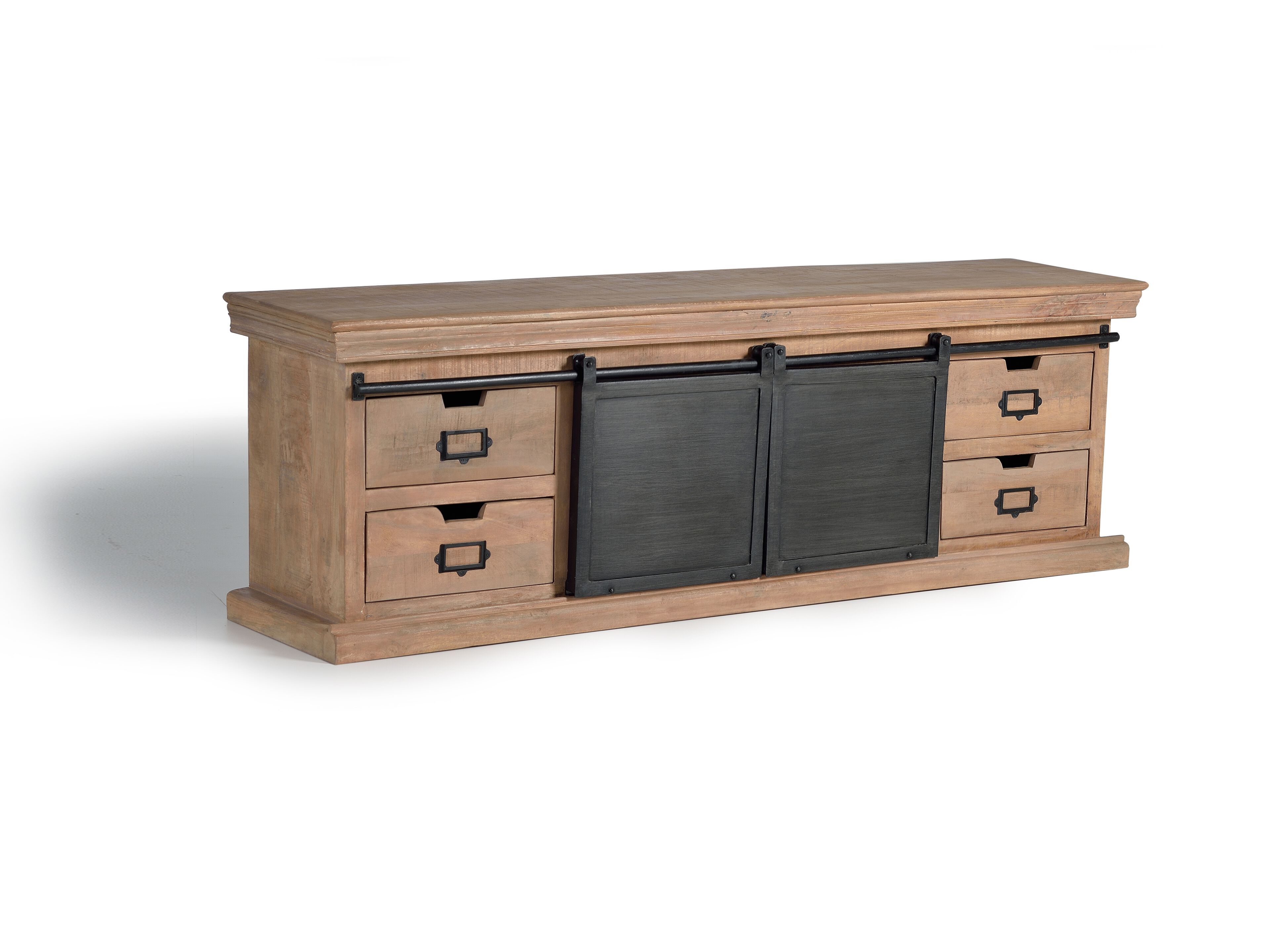 Шкаф для телевизора из манго с ящиками Giner y Colomer Industrial ARCH-00000817